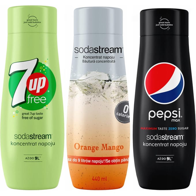 SodaStream Serie - 7UpFREE - Orange-Mango - PepsiMax