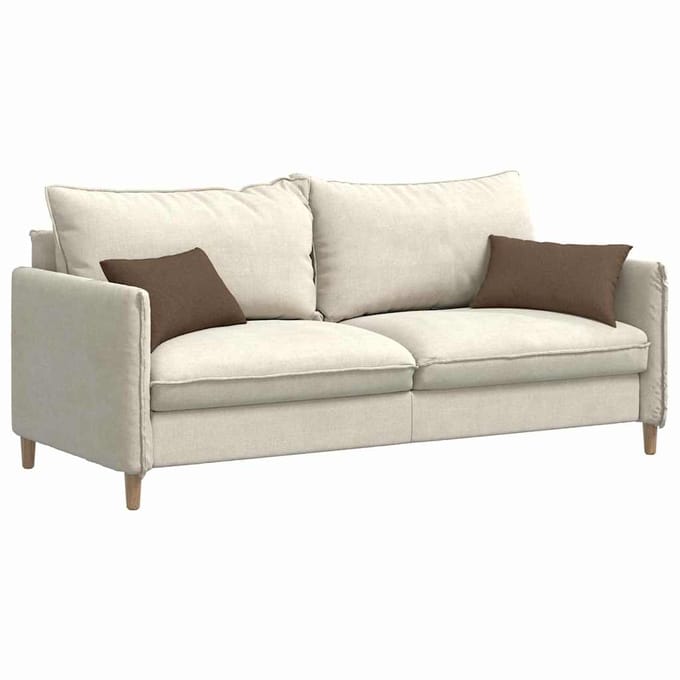 vidaXL Sofa Kussens 2 st Stof Bruin 50 x 30 cm