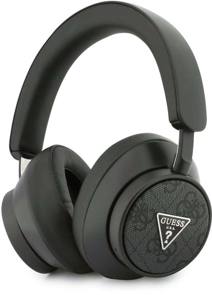Guess Bluetooth Koptelefoon - ENC - PU Leather - 4G Triangle Logo - Zwart