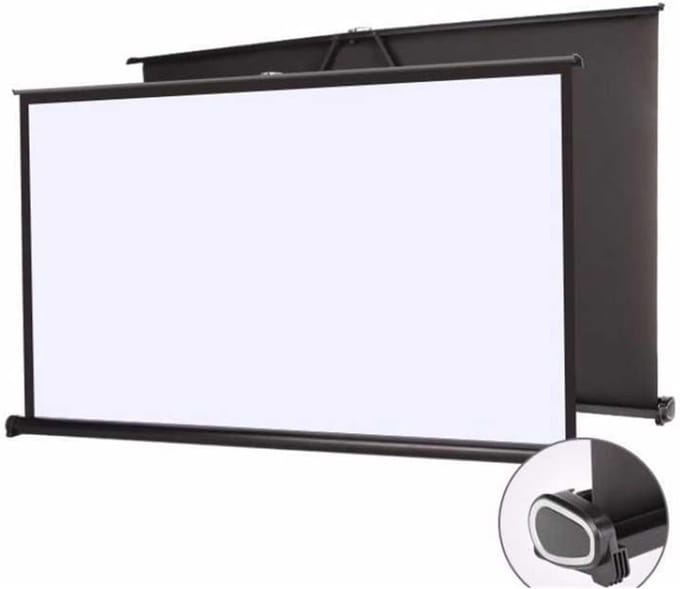 Projectiescherm - Draagbaar scherm - Thuisbioscoop maken - Uitschuifbaar ontwerp - 40 inch - Wit
