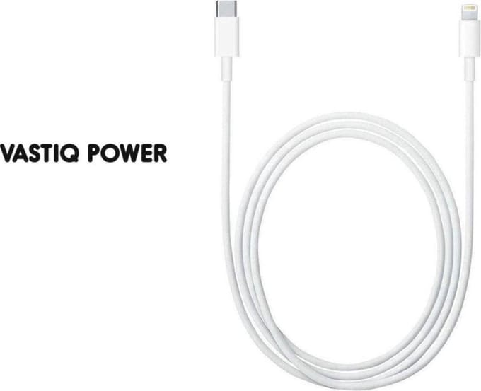 Vastiq Power® - USB-C Naar Lightning - 2 Meter Kabel - Wit - Geschikt Voor Iphone 14/13/12/Ipad - Lightning Naar-USB-C - Iphone 13/12/11/X - Ipad 13/12/Pro/Max - Iphone 13/12/Pro