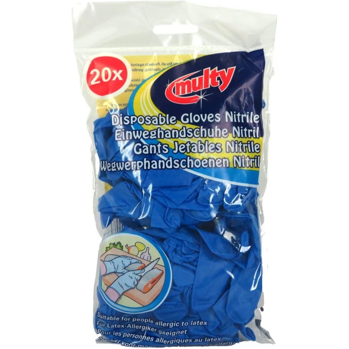 Huishoudhandschoenen nitrile 20-pack