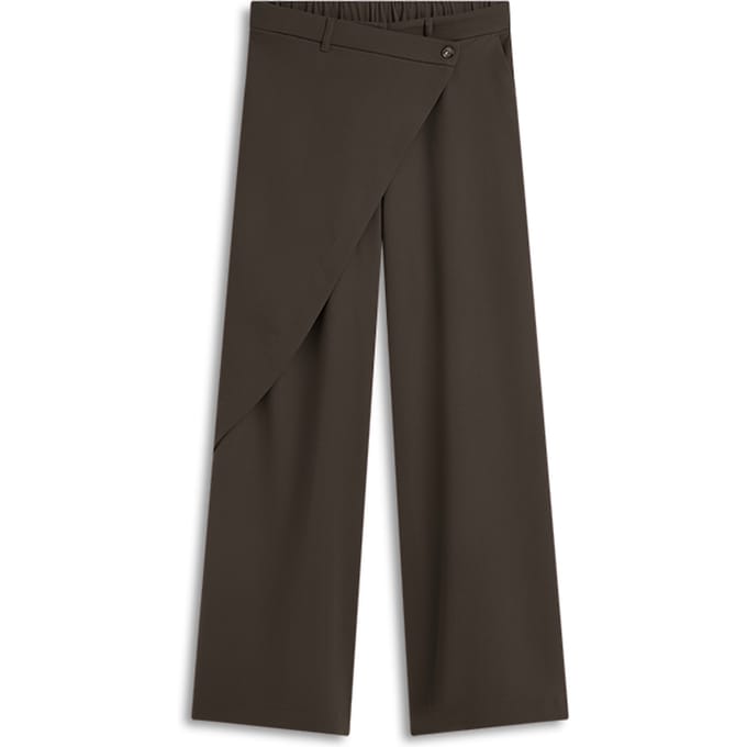 Summum Trousers Wrap Fluid Pantalons Donkerbruin 4s2893-11851