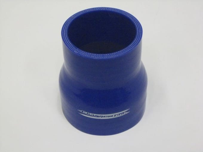 Rechte verlopen silicone - blauw, 76-60mm