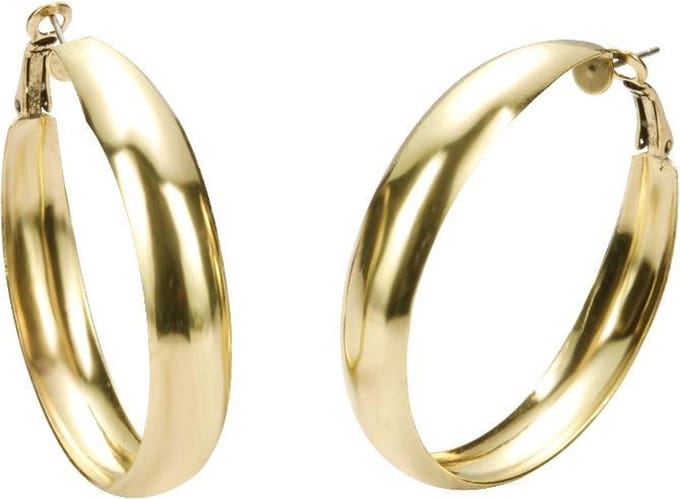 Behave - Oorbellen - Oorringen goudkleur glanzend - 5 cm - casual chic