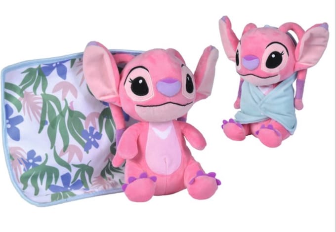 Simba Toys plush Disney Stitch Angel knuffel - 25cm