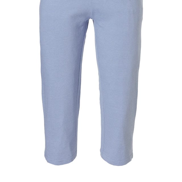 By Louise Dames Capri Korte Pyjama Set Blauw 3/4 - Maat XL