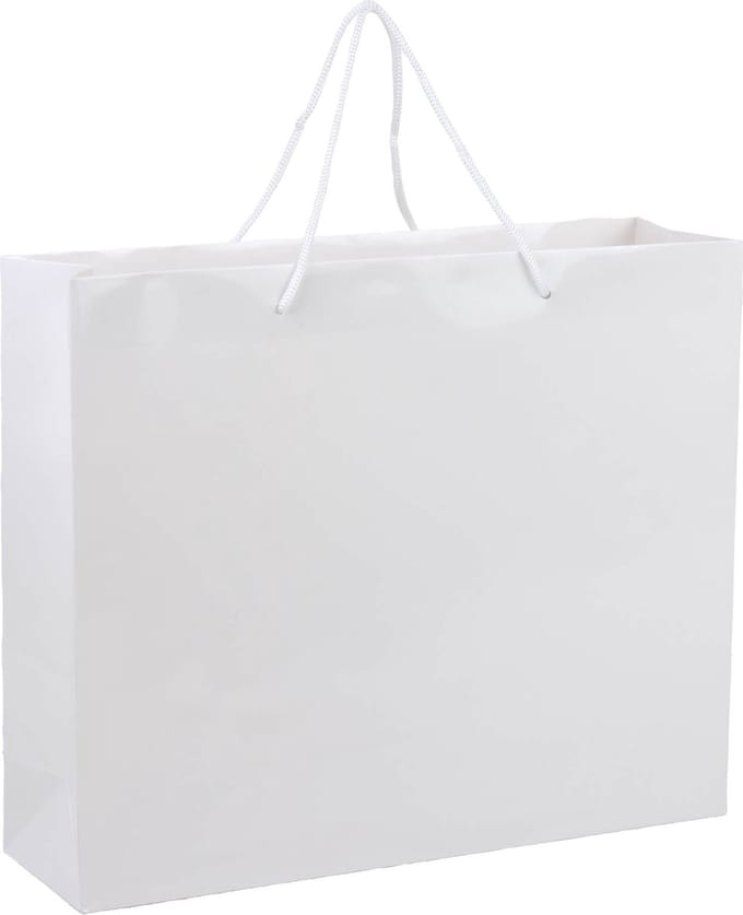 10x cadeautasjes Wit A3 - 42x12x35cm
