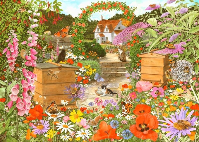 House of Puzzles legpuzzel Bee Happy 1000 stukjes karton kleurrijk.