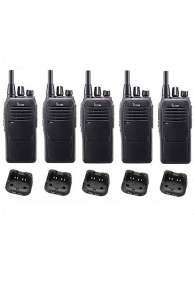 Set van 5 Icom IC-F29SR2 UHF PMR446 IP67 Waterdicht