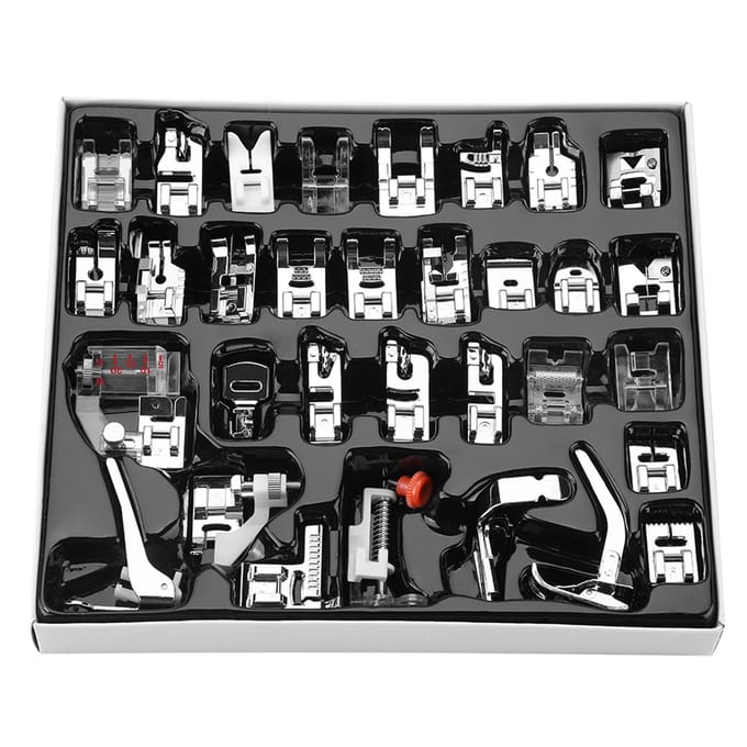 32-delige set Stikken Loopvoet Persvoeten Kit Huishoudelijke Naaimachine Accessoire black