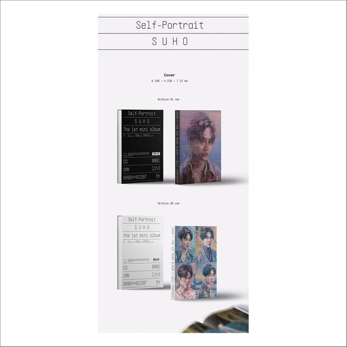 SUHO(EXO) Zelfportret fotoboek + gratis cadeau RANDOM gray