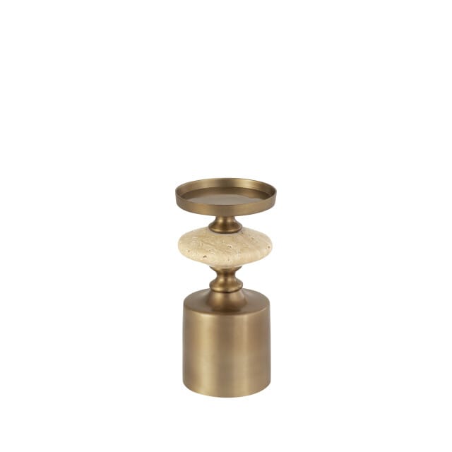 PTMD - Kandelaar Nikolaos - Goud - 11x11x23cm