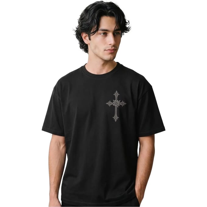 Mister Tee - Sacred Skin Oversize Heren Tshirt - L - Zwart