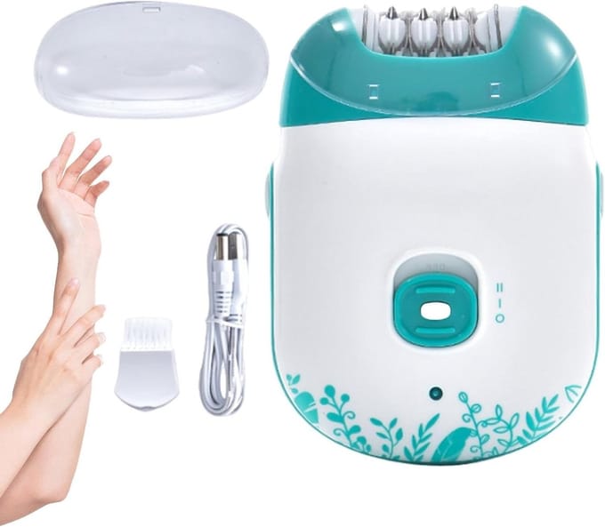 Haarverwijderaar Draadloos - Elektrische Epilator - Gladde Huid - Dubbele Snelheid - 60 Min Gebruik - Wit