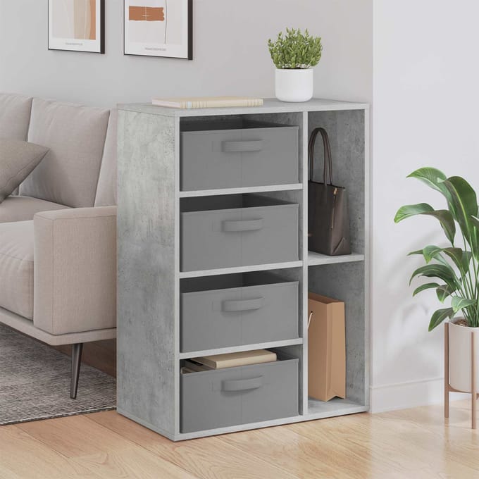 vidaXL - Dressoir - Betongrijs - 60 - x - 33,5 - x - 84 - cm