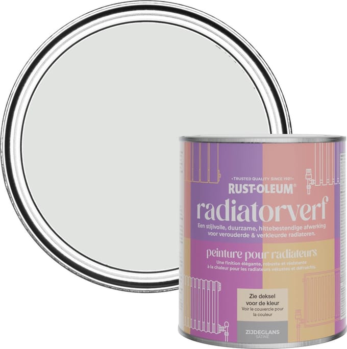 Rust-Oleum Grijs Radiatorverf Zijdeglans - Bibliotheek Grijs 750ml