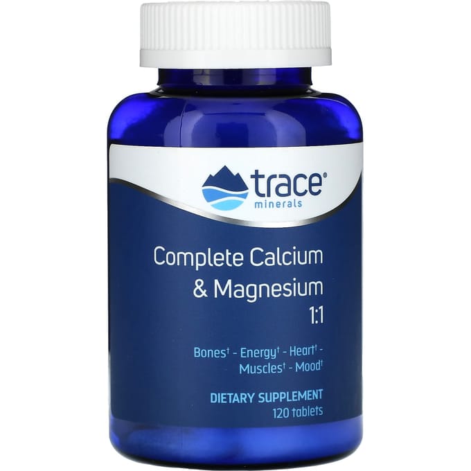 Sporenelementen, Compleet Calcium en Magnesium 1:1, 120 tabletten