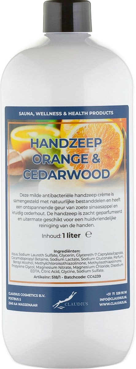 Handzeep Sweet Orange & Cedarwood 1 liter