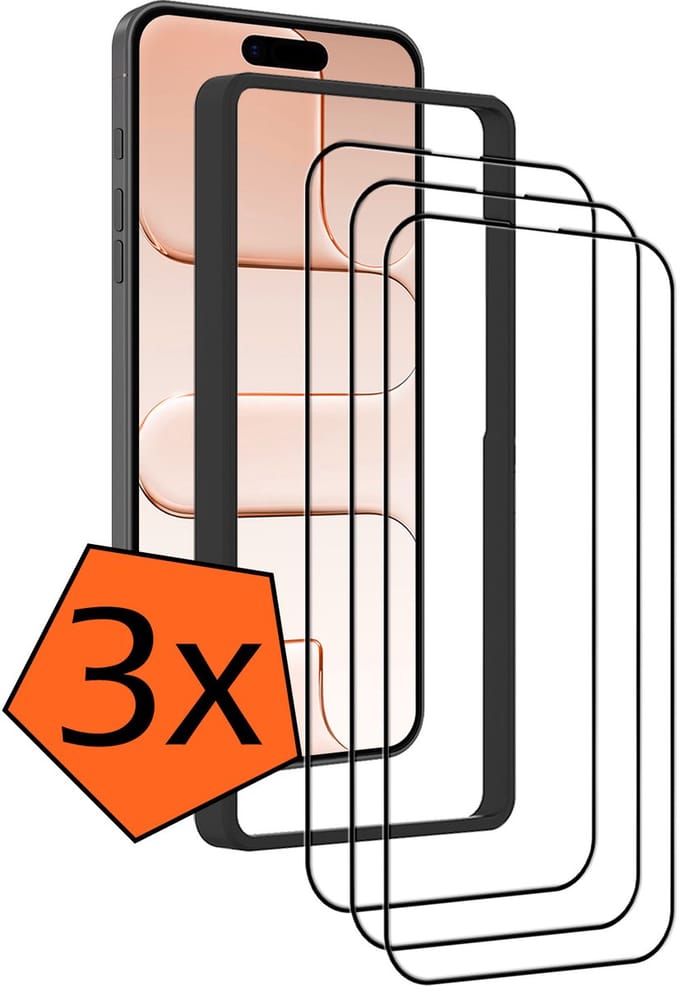 Screenprotector - 3 Stuks - Geschikt voor Apple iPhone Air - Met Installatie Frame - Gehard Glas - Beschermglas - Tempered Glass - Screen Protector
