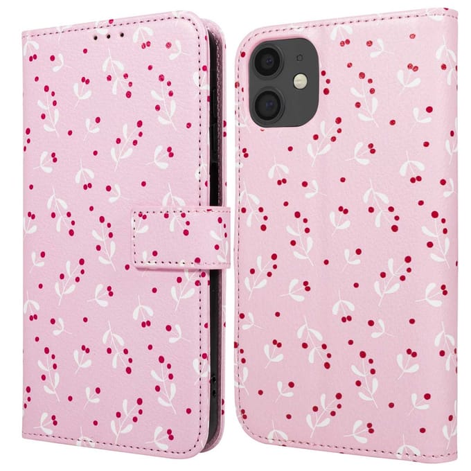 imoshion Hoesje - Geschikt voor Apple iPhone 11 - Design Bookcase smartphone - Blush Berries