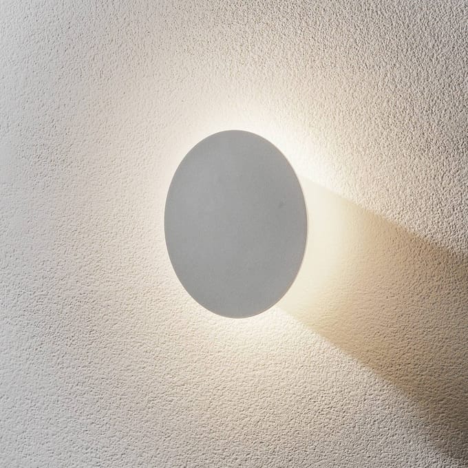 Escale Blade LED wandlamp, mat wit, Ø 18 cm