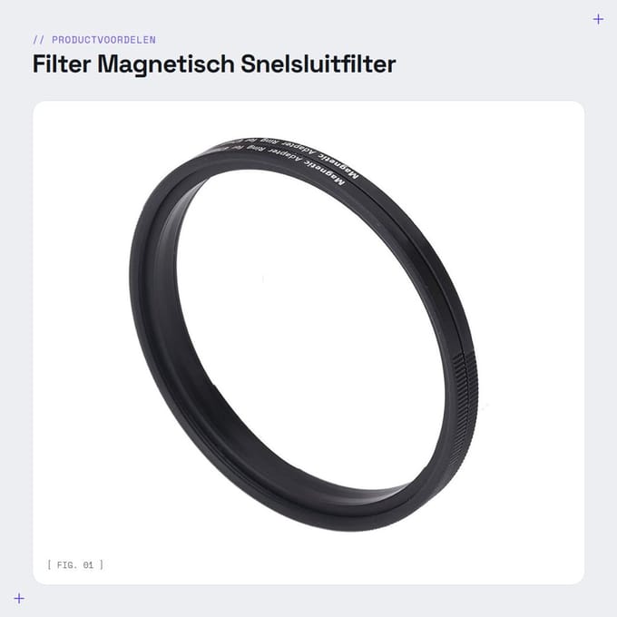 Dailygoods- Filter Magnetische Omzetting - 67MM Ring - Aluminiumlegering - Erosiebestendig - Valbestendig - Naadloze Pasvorm - Camera Filter