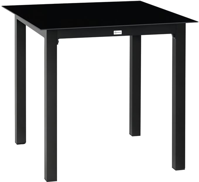 Outsunny Gartentisch Aluminium Schwarz