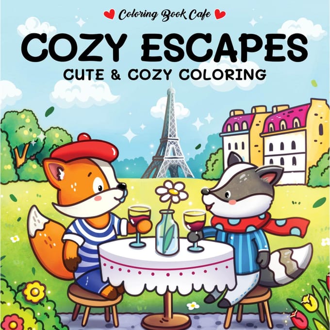 Cozy escapes - Coloring Book Cafe - Cute & Cozy Coloring