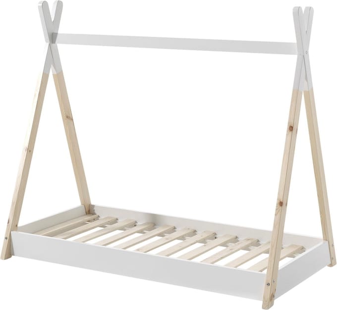 Jaxx juniorbed Tipi 70x140cm Blank Gelakt unisex