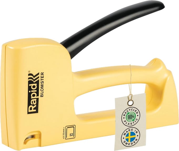 Handtacker - Nietpistool - Lichte klussen - Gerecycled plastic - 4-10 mm nieten - Geel