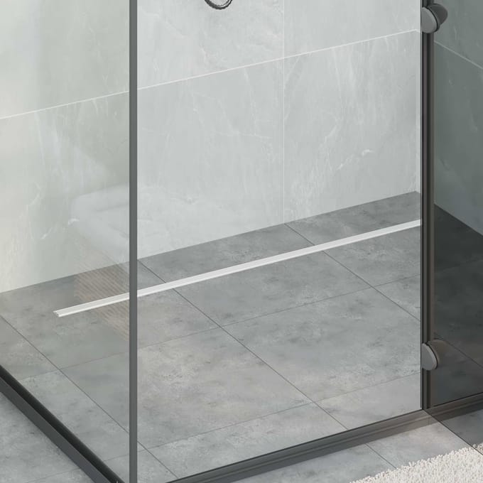 vidaXL - 360° - Doucheafvoer - Met - Slim - Model - zilver - 100 - cm