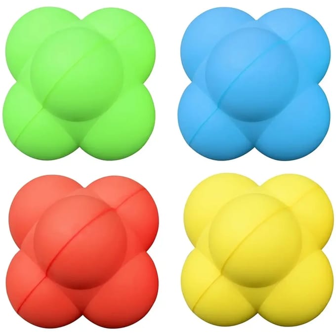 Uncoated Foam Reactiebal - geel - 22 centimeter