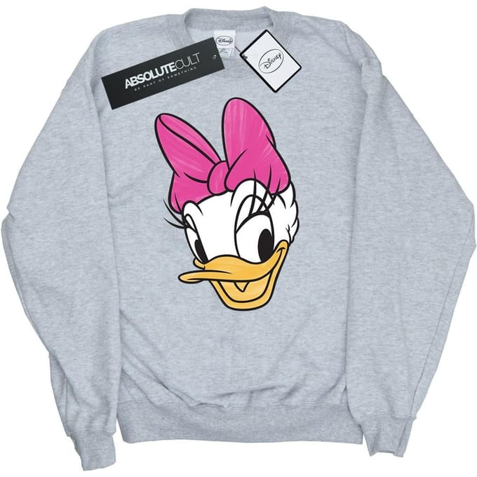 Disney Dames/Dames Daisy Eend Hoofd Geschilderd Sweatshirt (Heide Grijs)