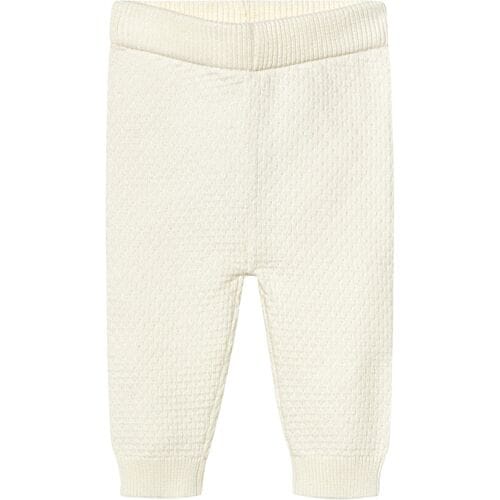 LUPILU Gebreide baby broek (wit, 62-68)