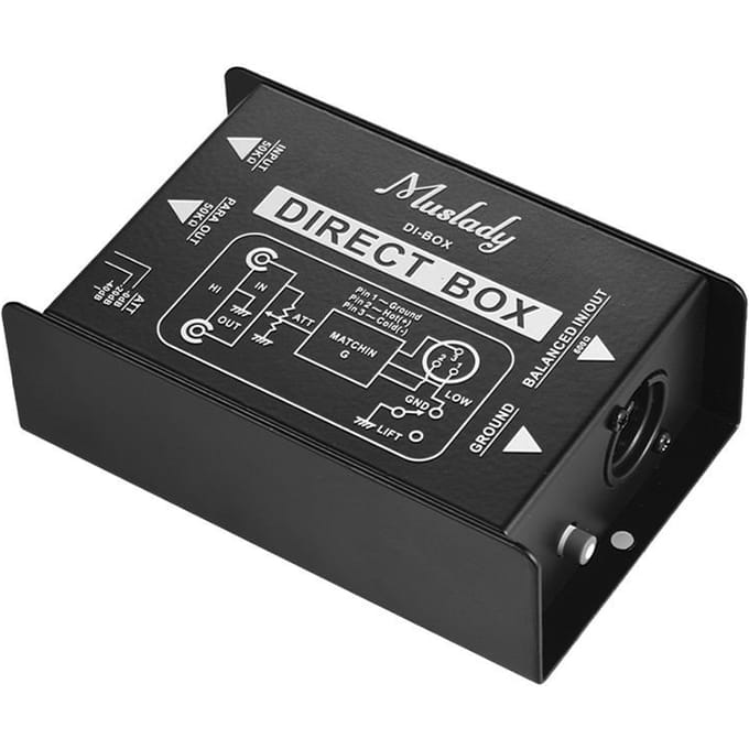 Muslady Professionele Eenkanaals Passieve DI-Box Directe Injectie Audio Box Gebalanceerd & Ongebalanceerd