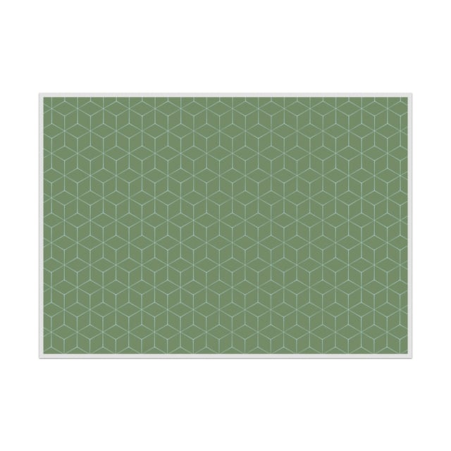 Placemat IEZZY hexagon groen 6 stuks