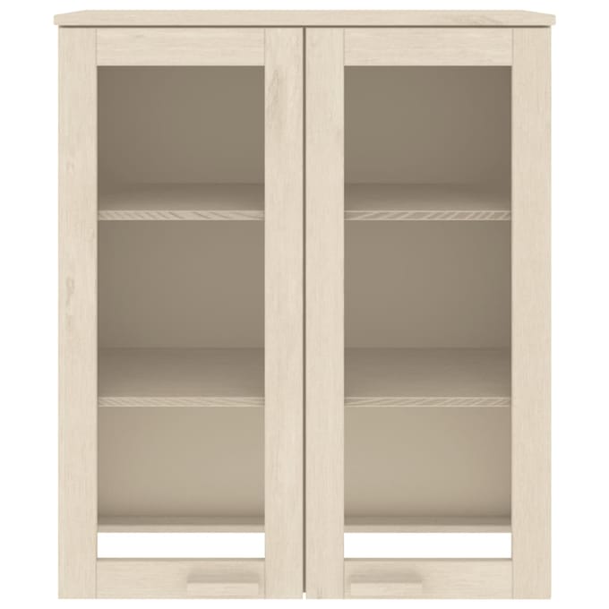 vidaXL - Opzetkast - HAMAR - 85x35x100 - cm - massief - grenenhout - honingbruin