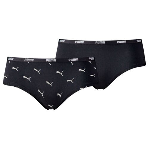 Puma Dames Hipsters Cat Logo 2-pack Zwart-L