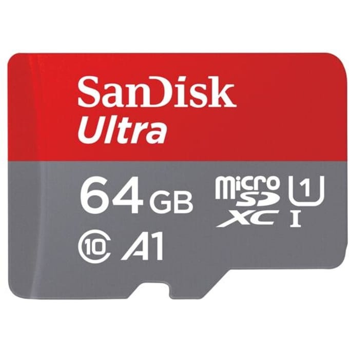 SanDisk microSDXC Ultra 64GB (A1/UHS-I/Cl.10/140MB/s) + Adapter Mobile microSDXC-kaart 64 GB A1 Application Performance Class, UHS-Class 1