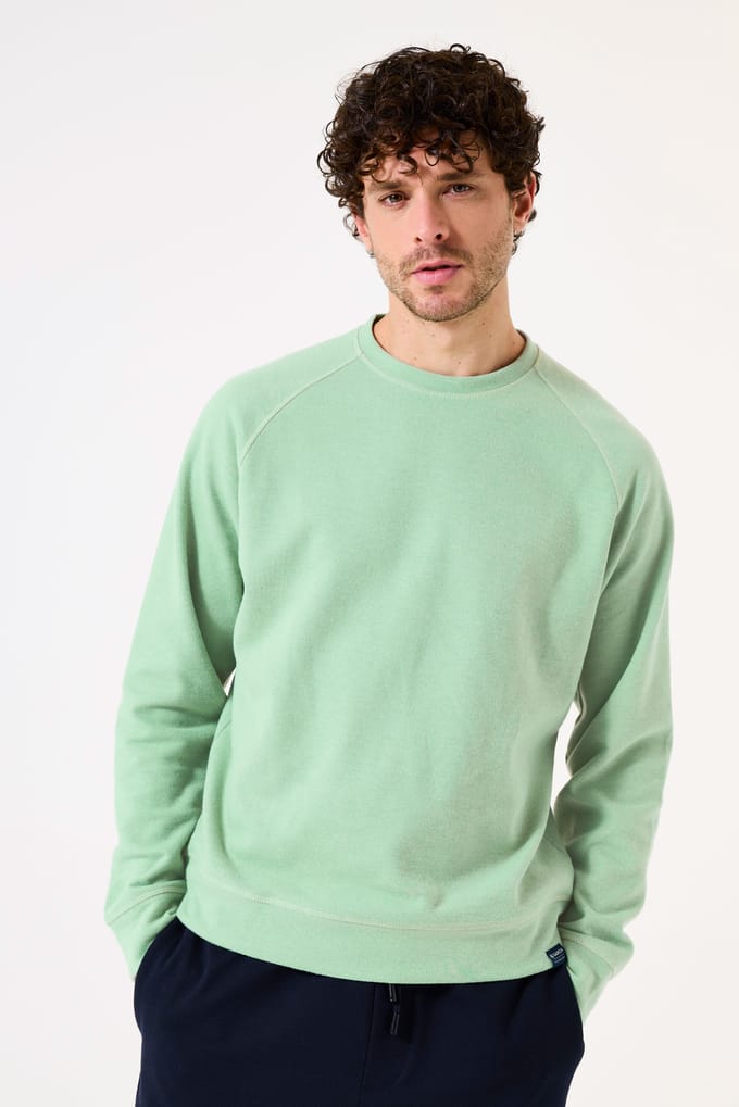 GARCIA Heren Effen Sweater Groen Lange mouw