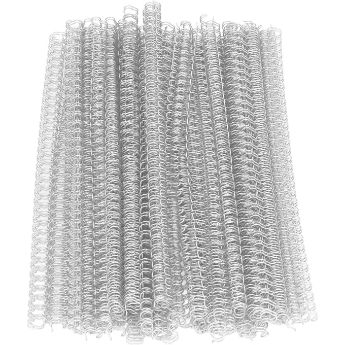 100 stuks Dubbele Lus Draad Binding Rug 20 Vel Capaciteit 3:1 Steek 34 Schakels 6,4 mm Diameter Set Kit white