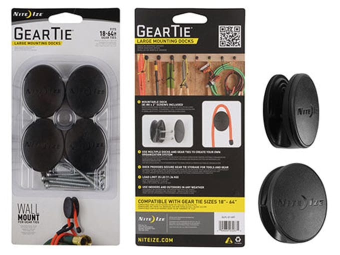 Nite Ize Gear Tie Dockable Puck 4-pack zwart l