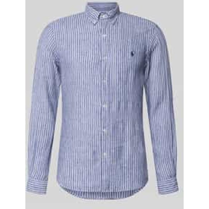 Slim fit vrijetijdsoverhemd van puur linnen