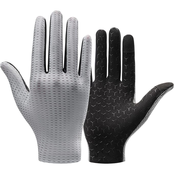 Rockbros Breathable Full Finger Cycling Gloves Size: L - Gray