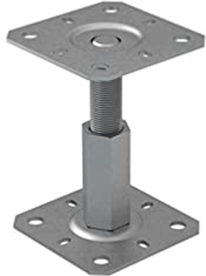 Hoogte verstelbare verhoogde post basis ondersteuning - 100 x 100 mm