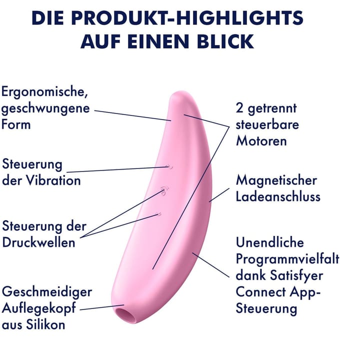 Satisfyer Curvy 3+ Roze met APP Connect