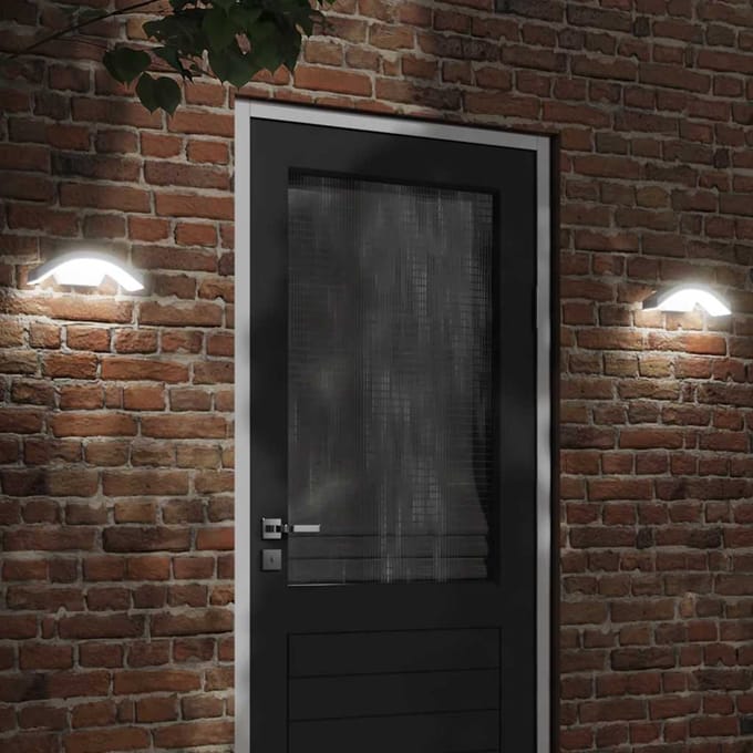 vidaXL Buitenwandlampen 2 st LED gegoten aluminium wit