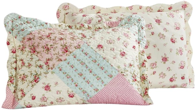 Lavandoux - Kussenslopen - Spring Floral - 60x70 - Roze en Crème - Set v. 2