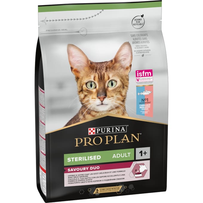 PURINA PRO PLAN Sterilised Adult Duo Kabeljauw & Forel - 3 kg